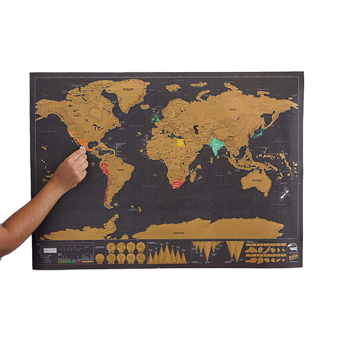 Mapamundi Raspable Clásico