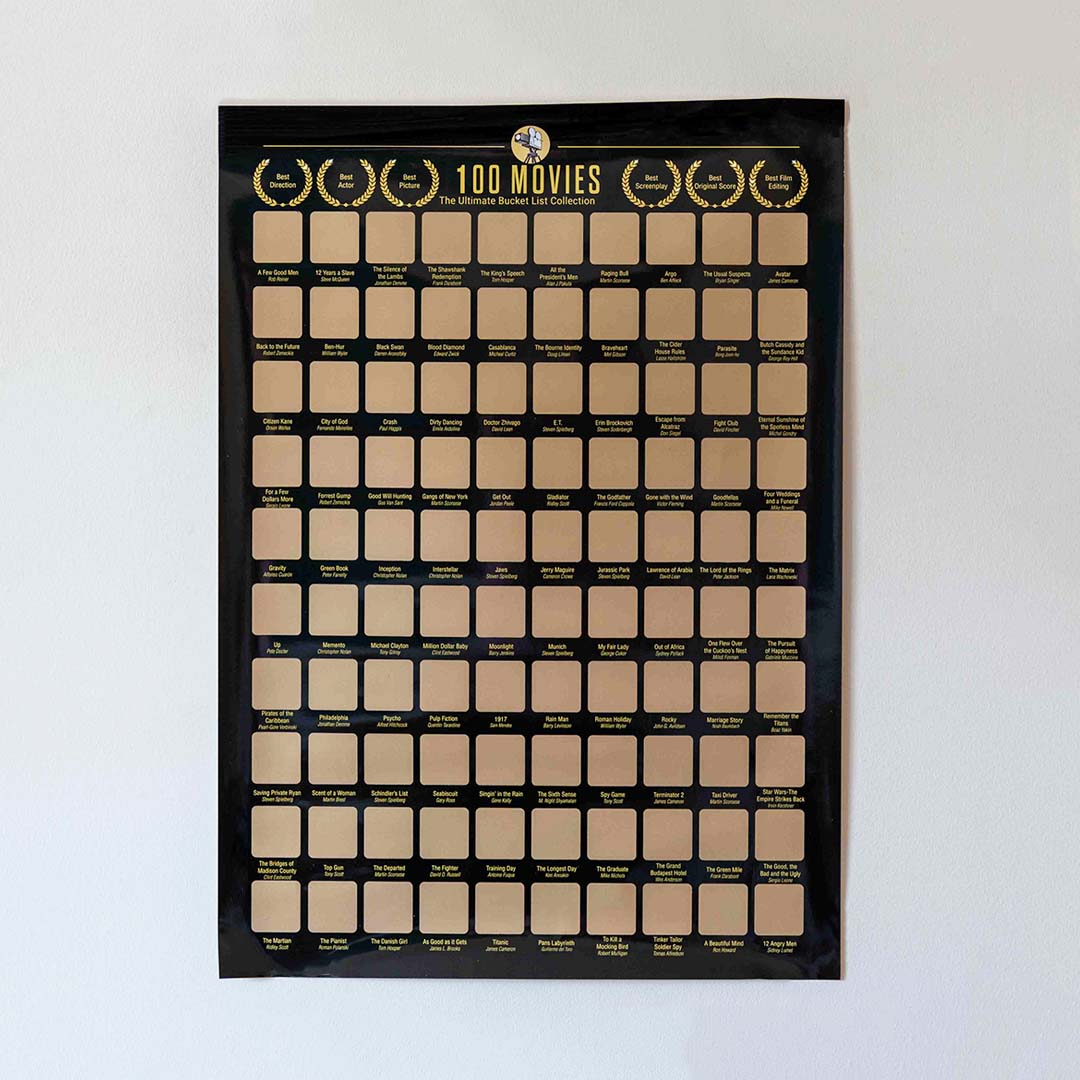 Poster Raspable "Top 100 películas que ver"