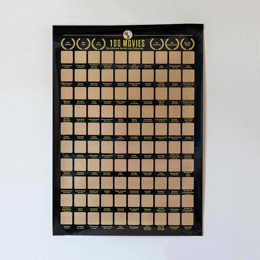 Poster Raspable "Top 100 películas que ver"